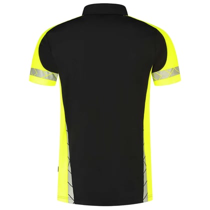Tricorp Redefined reflective poloshirt zwart geel maat XS