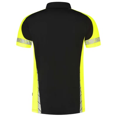 Tricorp Redefined reflective poloshirt zwart geel maat XS