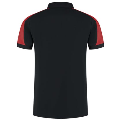 Tricorp Redefined bicolor poloshirt zwart rood maat XS