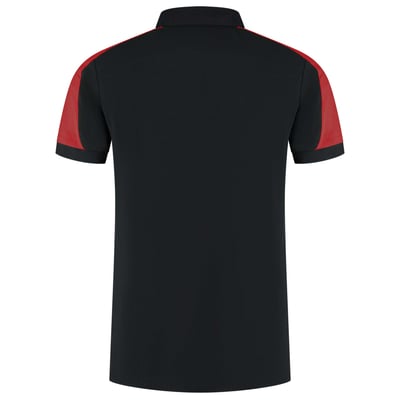 Tricorp Redefined bicolor poloshirt zwart rood maat XS