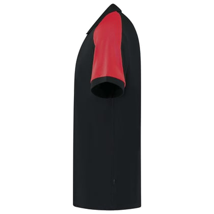 Tricorp Redefined bicolor poloshirt zwart rood maat XS