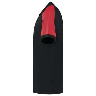 Tricorp Redefined bicolor poloshirt zwart rood maat XS