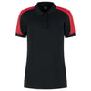 Tricorp Redefined bicolor dames poloshirt zwart rood maat XS