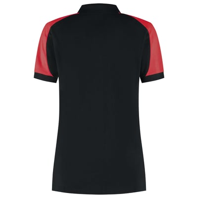 Tricorp Redefined bicolor dames poloshirt zwart rood maat XS