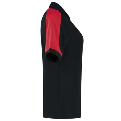 Tricorp Redefined bicolor dames poloshirt zwart rood maat XS