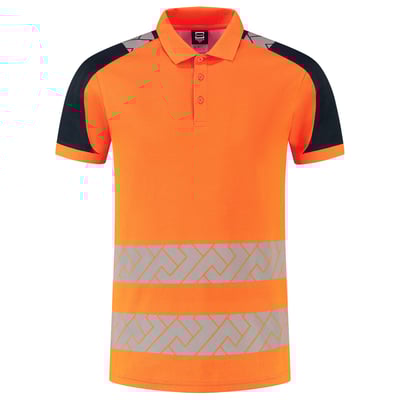 Tricorp Redefined high vis poloshirt industrieel wasbaar oranje blauw maat XS