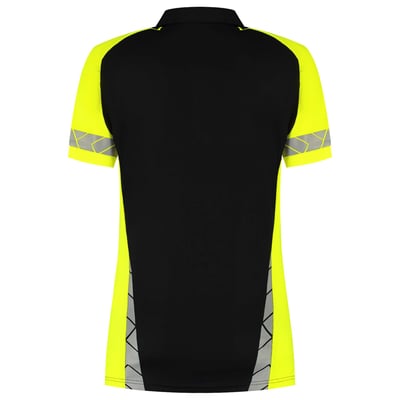 Tricorp Redefined Reflective dames poloshirt zwart geel maat XS