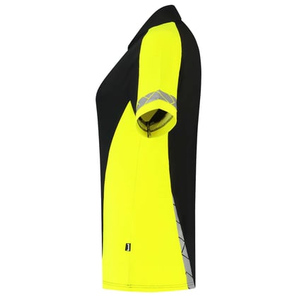 Tricorp Redefined Reflective dames poloshirt zwart geel maat XS