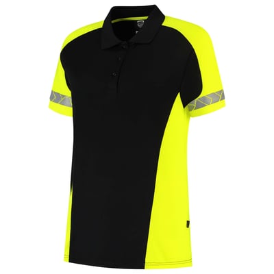 Tricorp Redefined Reflective dames poloshirt zwart geel maat XS