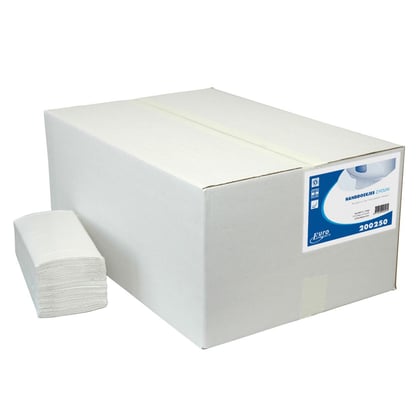 Papieren handdoekjes Z-vouw 1lgs recycle 20x250st wit 23x25cm