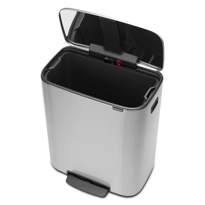Brabantia Bo pedaalemmer 60ltr matt steel met voetbediening 