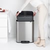 Brabantia Bo pedaalemmer 60ltr matt steel met voetbediening 