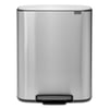 Brabantia Bo pedaalemmer 60ltr matt steel met voetbediening 