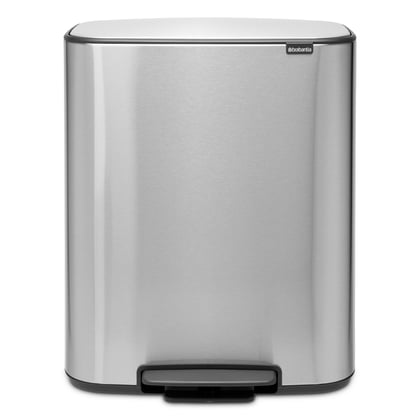 Brabantia Bo pedaalemmer 60ltr matt steel met voetbediening 