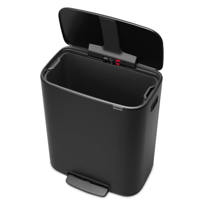 Brabantia Bo pedaalemmer 60ltr matt black met voetbediening