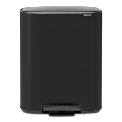 Brabantia Bo pedaalemmer 60ltr matt black met voetbediening 