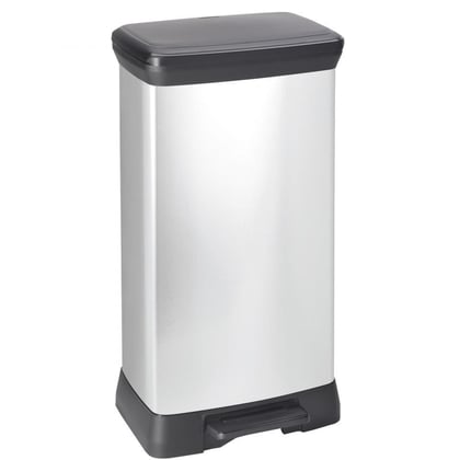 Curver  decobin pedaalemmer donker grijs 50ltr