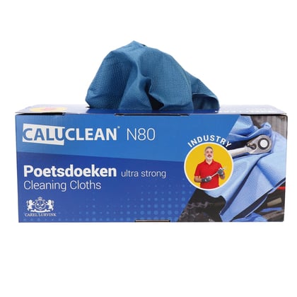 CaluClean Industry poetsdoeken N80 Ultra Strong blauw 70st