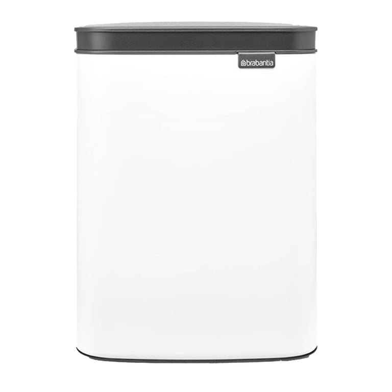Brabantia Bo afvalemmer wit met zwart deksel 4 liter