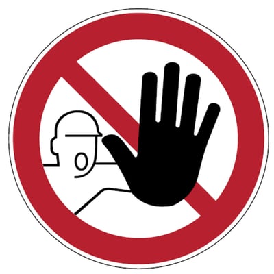 Brady bordje "Verboden toegang voor onbevoegden" polypropyleen diameter 100mm