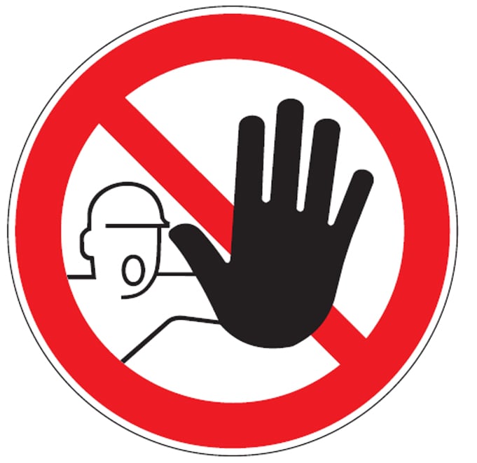 Brady pictogram "verboden voor onbevoegden" op rol 100mm 250st