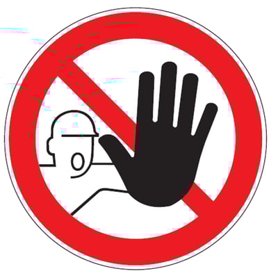 Brady pictogram "verboden voor onbevoegden" op rol 100mm 250st