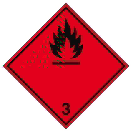 Brady vervoerspictogram sticker ontvlambaar brandbare vloeistof 297x297mm