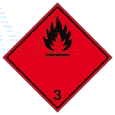 Brady vervoerspictogram sticker ontvlambaar brandbare vloeistof 297x297mm