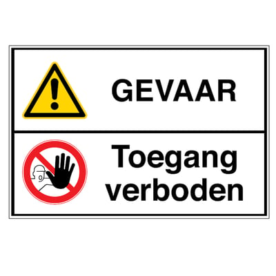 Brady sign "gevaar/toegang verboden" 210x297mm 