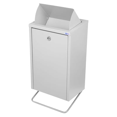 CaluBin hygiënische afvalbak met voetbediening 30ltr wit