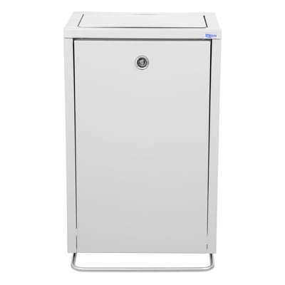 CaluBin hygiënische afvalbak met voetbediening 30ltr wit 
