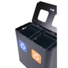 CaluBin recyclingstation 2x 60ltr zwart 