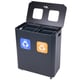 CaluBin recyclingstation 2x 60ltr zwart 