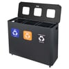 CaluBin recyclingstation 3x 60ltr zwart 