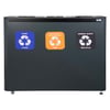 CaluBin recyclingstation 3x 60ltr zwart 