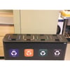 CaluBin recyclingstation 4x 60ltr zwart 
