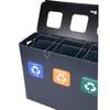 CaluBin recyclingstation 4x 60ltr zwart 