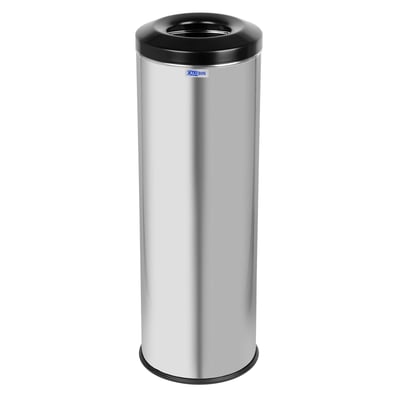 CaluBin vlamdovende afvalbak satin steel 30ltr