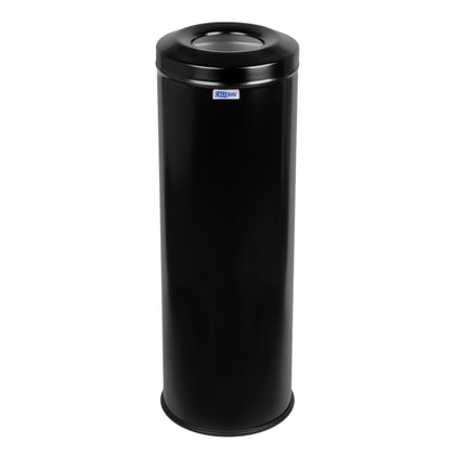 CaluBin vlamdovende afvalbak black steel 30ltr 