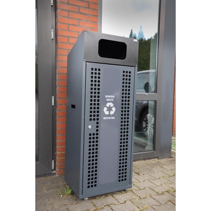 CaluBin afvalbak voor buiten 180ltr zwart