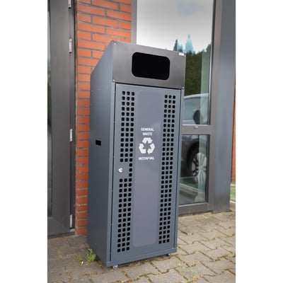 CaluBin afvalbak voor buiten 180ltr zwart