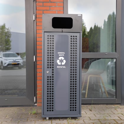 CaluBin afvalbak voor buiten 180ltr zwart
