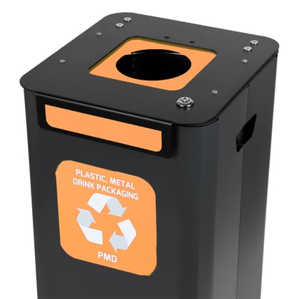 CaluBin modulair recyclingsstation zwart 70ltr PMD
