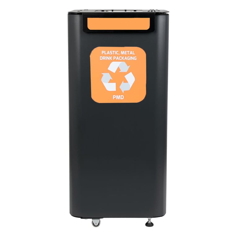 CaluBin modulair recyclingsstation zwart 70ltr