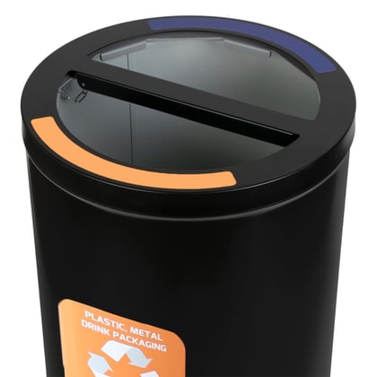 CaluBin recyclingsstation zwart 2x35ltr