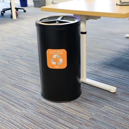 CaluBin recyclingsstation zwart 3x25ltr 