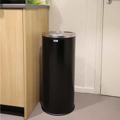CaluBin afvalbak met swingdeksel zwart 45ltr