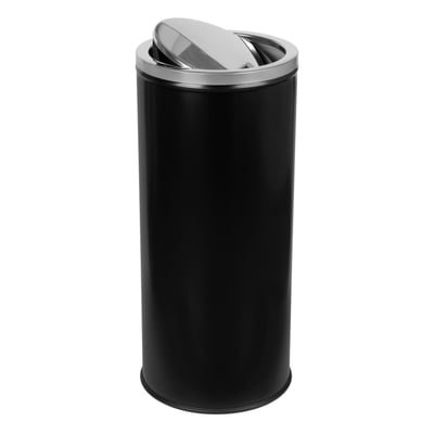CaluBin afvalbak met swingdeksel zwart 45ltr 