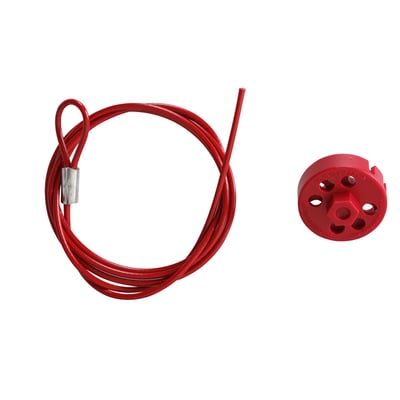 Brady Pro-Lock en kabel rood 1,5mtr 
