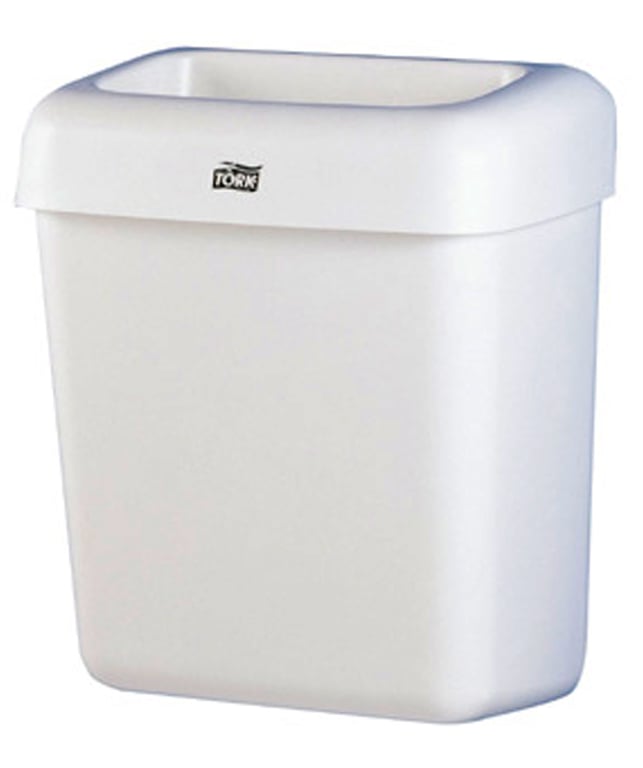 Tork afvalbak kunststof wit 20ltr 43x33x18cm